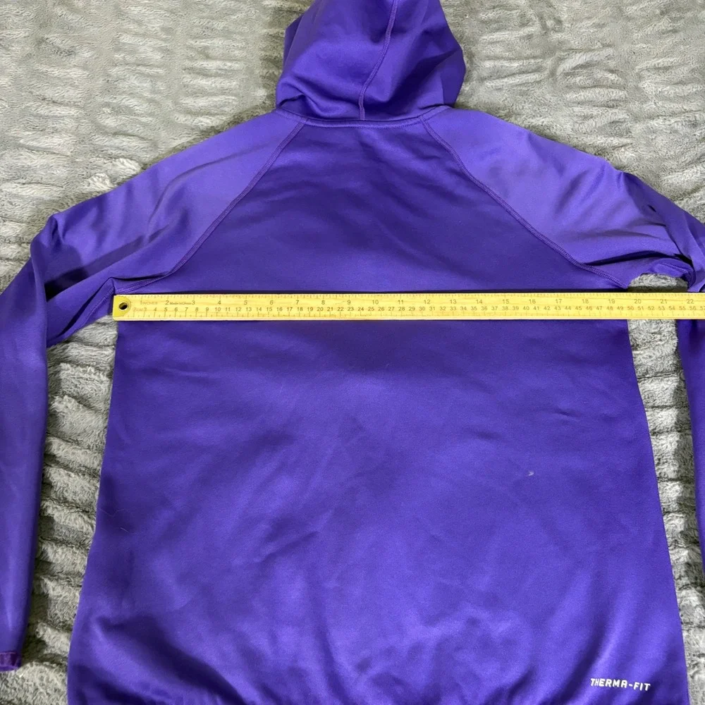 Nike Womens Therma-FIT Full Zip Hoodie Purple Fleece Jacket 683656-547 Small
